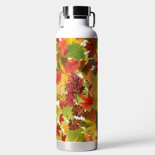 Autumn Fall Leaves Waterfles (Voorkant)
