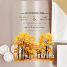 Autumn Fall Oak Trees Forest Wedding