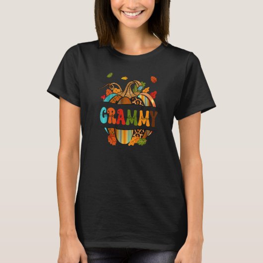 Autumn Fall Outfit Grammy Thankful Grateful Blesse T-shirt (Voorkant)