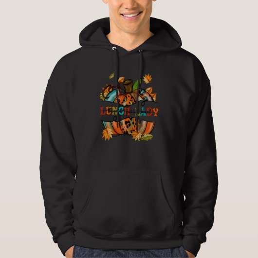 Autumn Fall Outfit Lunch Lady Thankful Grateful Bl Hoodie (Voorkant)