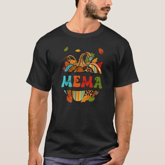 Autumn Fall Outfit Mema Thankful Grateful Blessed  T-shirt (Voorkant)