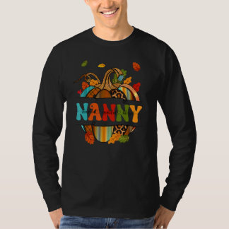 Autumn Fall Outfit Nanny Thankful Grateful Blessed T-shirt