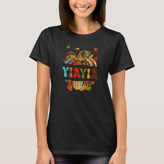 Autumn Fall Outfit Yiayia Thankful Grateful Blesse T-shirt (Voorkant)