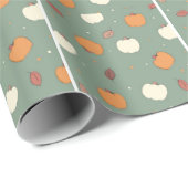 Autumn Fall Pumpkin Cadeaupapier (Rol Hoek)