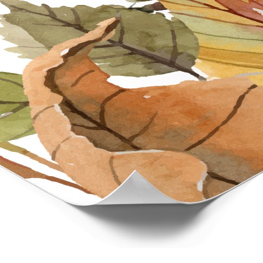 Autumn Fall Service Price Menu Custom Printed Poster (Hoek)