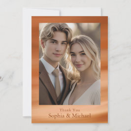 Autumn Fall Terracotta Wedding Thank You Card  Bedankkaart
