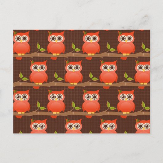 Autumn/Fall Thanksgiving Owl Feestdagenkaart (Voorkant)