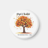 Autumn Fall Tree Happy Thanksgiving Blessed Magneet (Voorkant)