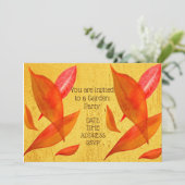 Autumn Fall vertrekt Garden party function Kaart (Staand voorkant)