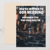 AUTUMN FALL WEDDING LANTERN CUSTOM INVITATIONS KAART (Voorkant / Achterkant)