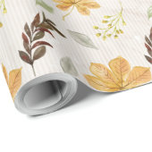 Autumn / Fall yellow flower Pattern Cadeaupapier (Rol Hoek)