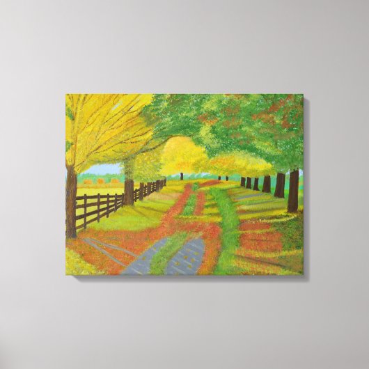 Autumn Fallen Leaves Canvas Afdruk (Voorkant)