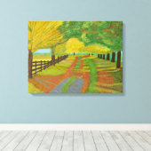 Autumn Fallen Leaves Canvas Afdruk (Insitu (Houten vloer))