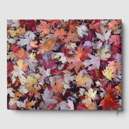 Autumn Fallen Leaves Pet Memorial Gastboek Gastenboek (Achterkant)