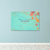 AUTUMN FALLING LEERT Bat Mitzvah Sign-In Board Canvas Afdruk (Insitu (Houten vloer))