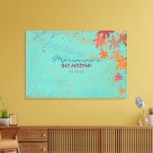 AUTUMN FALLING LEERT Bat Mitzvah Sign-In Board Canvas Afdruk (Insitu (Woonkamer))