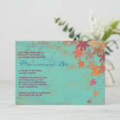 Autumn Falling verlaat Bat Mitswa-uitnodiging Kaart (Staand voorkant)