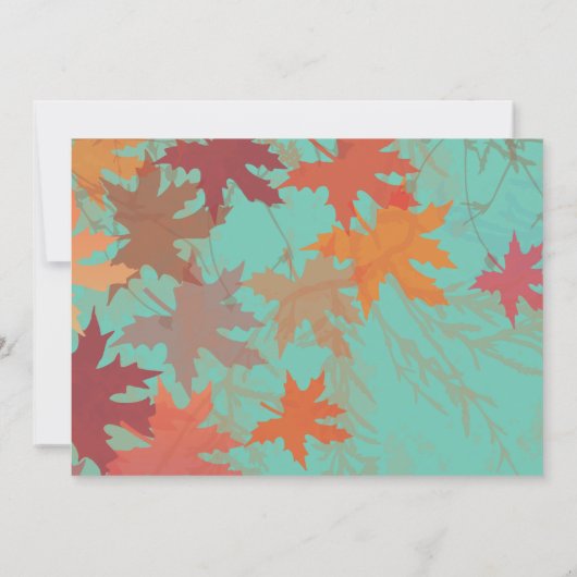 Autumn Falling verlaat Bat Mitswa-uitnodiging Kaart (Achterkant)