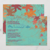 Autumn Falling verlaat Bat Mitswa-uitnodiging Kaart (Voorkant / Achterkant)