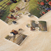 Autumn Farm Dog Tractor Red Barn Fall Scene Legpuzzel (Zijkant)