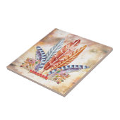 Autumn Feathers Tegeltje (Zijkant)