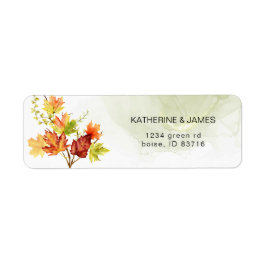 Autumn Feel Elegant wild blad Retouradres Etiket