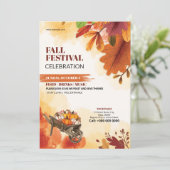 Autumn Festival Flyer Sjabloon Kaart (Staand voorkant)