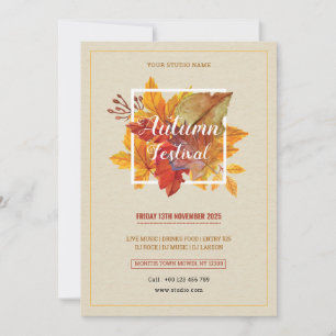 Autumn Festival Flyer Sjabloon   Uitnodiging voor 