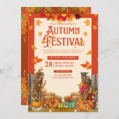 Autumn Festival Harvest Party Art Kaart (Voorkant / Achterkant)