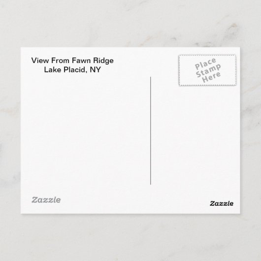 Autumn Field Adirondacks Trees Scene Landschap Briefkaart (Achterkant)