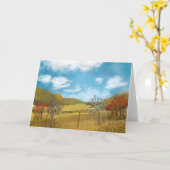 Autumn Field Folded Wenskaart Kaart (Gele Bloem)