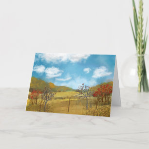 Autumn Field Folded Wenskaart Kaart