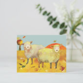 Autumn Field Sheep Briefkaart (Staand voorkant)