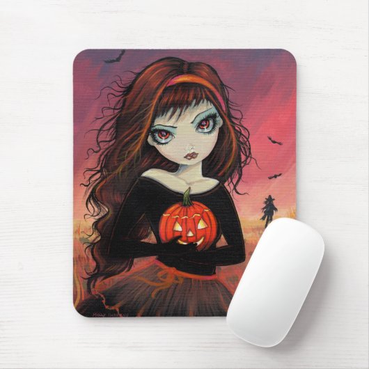 Autumn Fire Halloween Mousepad Muismat (Met muis)