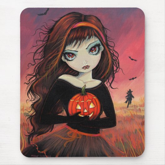 Autumn Fire Halloween Mousepad Muismat (Voorkant)