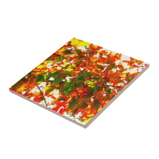 "Autumn Fire"-Tegel/Trivet Tegeltje (Zijkant)