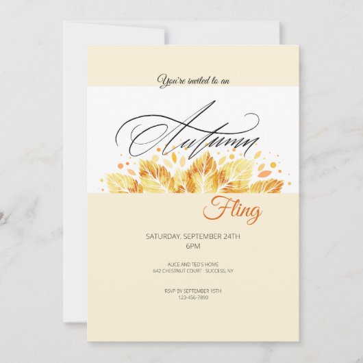 Autumn Fling Kaart (Voorkant)