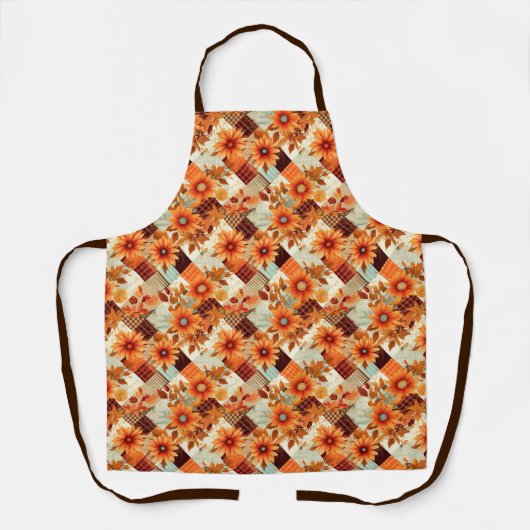 Autumn Floral Apron Schort (Voorkant)