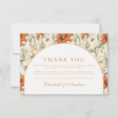 Autumn Floral Arch Wedding Bedankkaart (Voorkant)