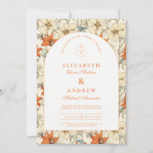 Autumn Floral Arch Wedding Kaart (Voorkant)