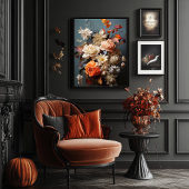 Autumn Floral Art Poster