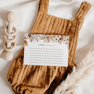 Autumn Floral Baby shower Advieskaart