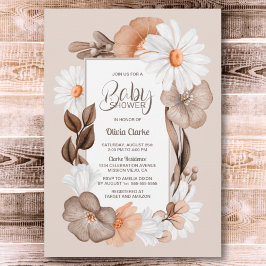 Autumn Floral Baby shower Kaart