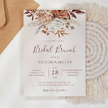 Autumn Floral Boho Herfst Foliage Bridal Brunch Kaart<br><div class="desc">De moderne bohemiaanse bridale brunch-uitnodigingen met waterverf bloemen en valbladeren in aardige tinten zoals roestbruin,  verbrand sinaasappel en terracotta. Ideale keuze voor herfstbruiloften.</div>