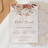 Autumn Floral Boho Herfst Foliage Bridal Brunch Kaart