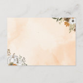Autumn Floral “Books for Baby” Card – Peach Informatiekaartje (Achterkant)