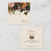 Autumn Floral Bouquet Design Square Visitekaartjes (Voorkant / Achterkant)