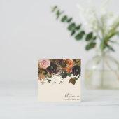 Autumn Floral Bouquet Design Square Visitekaartjes (Staand voorkant)