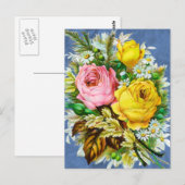 Autumn Floral Bouquet Waterverf Briefkaart (Voorkant / Achterkant)