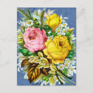 Autumn Floral Bouquet Waterverf Briefkaart